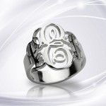 Personalised Fancy Monogram Ring - Handcrafted By Name My Rings™