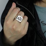 Personalised Signet Ring with Monogram - Handcrafted By Name My Rings™