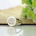 Personalised Circle Monogram Signet Ring - Handcrafted By Name My Rings™