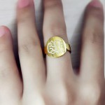Personalised Engraved Script Monogram Itnitial Ring - Handcrafted By Name My Rings™