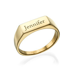 Personalised Engraved Signet Ring - Handcrafted By Name My Rings™