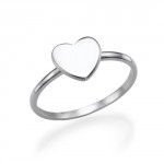 Personalised Heart Initial Ring - Handcrafted By Name My Rings™