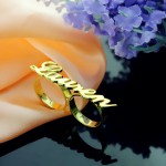 Personalised Custom Allegro Two Finger Name Ring - Handcrafted By Name My Rings™