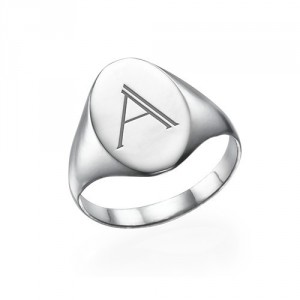Personalised Initial Signet Ring - Handcrafted By Name My Rings™