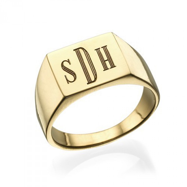 Personalised Monogrammed Signet Ring - Handcrafted By Name My Rings™