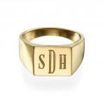 Personalised Monogrammed Signet Ring - Handcrafted By Name My Rings™