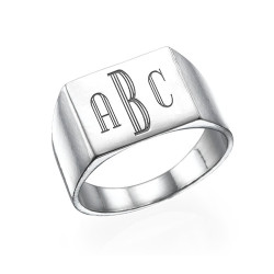 Personalised Monogrammed Signet Ring - Handcrafted By Name My Rings™