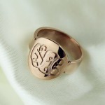 Personalised Engraved Script Monogrammed Ring - Handcrafted By Name My Rings™