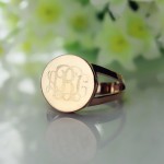 Personalised Circle Signet Monogram Ring - Handcrafted By Name My Rings™