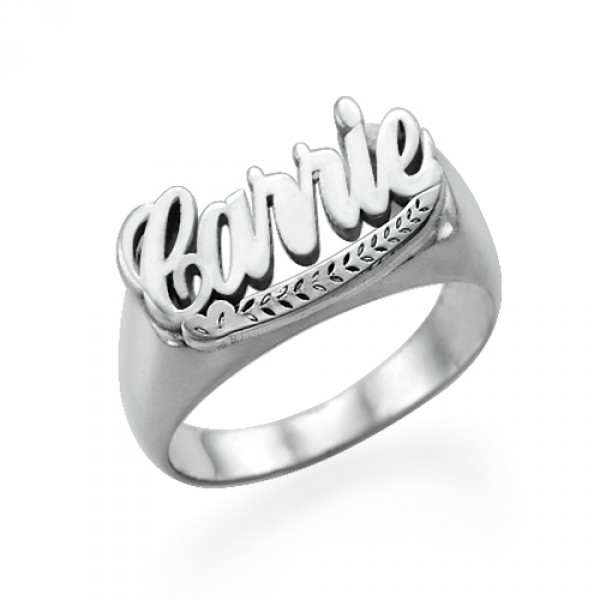Personalised Carrie Name Ring - Handcrafted By Name My Rings™