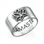 Personalised Lotus Flower Ring - Handcrafted By Name My Rings™
