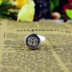 Personalised Signet Ring Engraved Monogram - Handcrafted By Name My Rings™