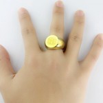 Personalised Engraved Circle Monogram Signet Ring - Handcrafted By Name My Rings™