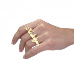 Personalised Two Finger Name Ring - Handcrafted By Name My Rings™