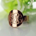 Personalised Engraved Script Monogrammed Ring - Handcrafted By Name My Rings™