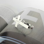 Personalised Custom Two finger Cross Ring Engraved Name - Handcrafted By Name My Rings™