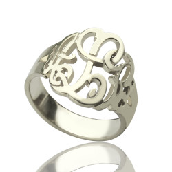 Personalised Hand Drawing Monogrammed Ring - Handcrafted By Name My Rings™