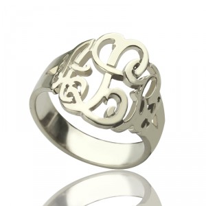 Personalised Hand Drawing Monogrammed Ring - Handcrafted By Name My Rings™