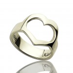 Personalised Couple's Name Promise Heart Ring - Handcrafted By Name My Rings™