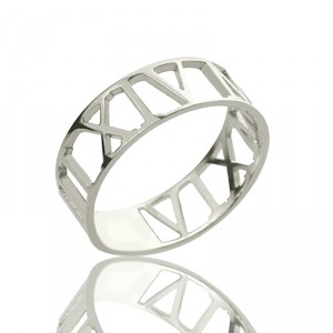 Personalised Custom Roman Numerals Ring - Handcrafted By Name My Rings™