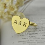 Personalised Engraved Sweetheart Ring with Double Initials - Handcrafted By Name My Rings™