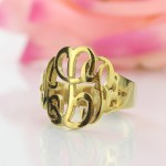 Personalised Hand Drawing Monogrammed Ring Gifts - Handcrafted By Name My Rings™