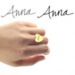 Personalised Heart Signet Ring With Your Signature - Handcrafted By Name My Rings™