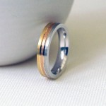 Personalised Striped Wedding Ring - Handcrafted By Name My Rings™