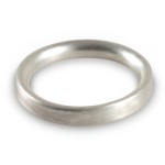 Personalised 3mm Brushed Matte Flat Court Wedding Ring - Handcrafted By Name My Rings™