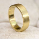 Personalised Mens Wedding Ring, Spun Silk Finish - Handcrafted By Name My Rings™