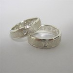 Personalised Slim Diamond Set Band - Handcrafted By Name My Rings™