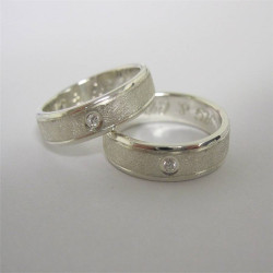 Personalised Slim Diamond Set Band - Handcrafted By Name My Rings™