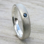 Personalised Mens Handmade Black Diamond Ring - Handcrafted By Name My Rings™