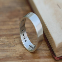 Personalised Pure And Simple Personalised Mens Ring - Handcrafted By Name My Rings™