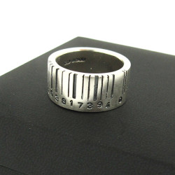 Personalised Extra Wide Barcode Ring - Handcrafted By Name My Rings™