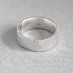 Personalised Flat Sand Cast Wedding Ring - Handcrafted By Name My Rings™