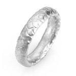 Personalised Gents Fish Scale Pattern Wedding Ring - Handcrafted By Name My Rings™