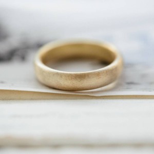 Personalised Gents Soft Pebble Wedding Ring - Handcrafted By Name My Rings™