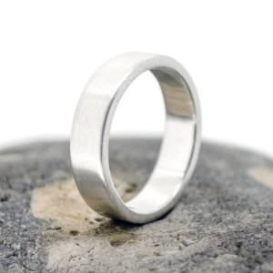 Personalised Handmade Satin Rectangular Wedding Ring - Handcrafted By Name My Rings™