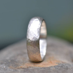 Personalised Handmade Wedding Ring Lightly Hammered Finish - Handcrafted By Name My Rings™