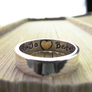 Personalised Heart Imprint Personalised Ring - Handcrafted By Name My Rings™