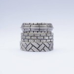 Personalised Herringbone Brick Ring - Handcrafted By Name My Rings™