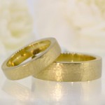 Personalised His And Hers Hammered Wedding Ring Set - Handcrafted By Name My Rings™