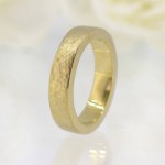 Personalised His And Hers Hammered Wedding Ring Set - Handcrafted By Name My Rings™