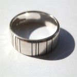 Personalised Mens Barcode Oxidized Ring - Handcrafted By Name My Rings™
