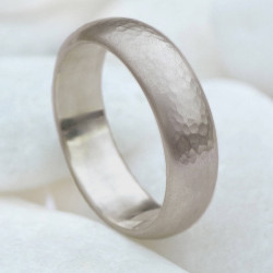 Personalised Mens 6mm Hammered Ring - Handcrafted By Name My Rings™
