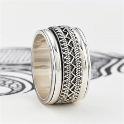 Personalised Mens Chunky Tribal Spinning Ring - Handcrafted By Name My Rings™