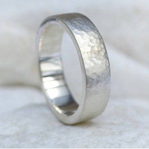 Personalised Mens Hammered Ring, Or - Handcrafted By Name My Rings™