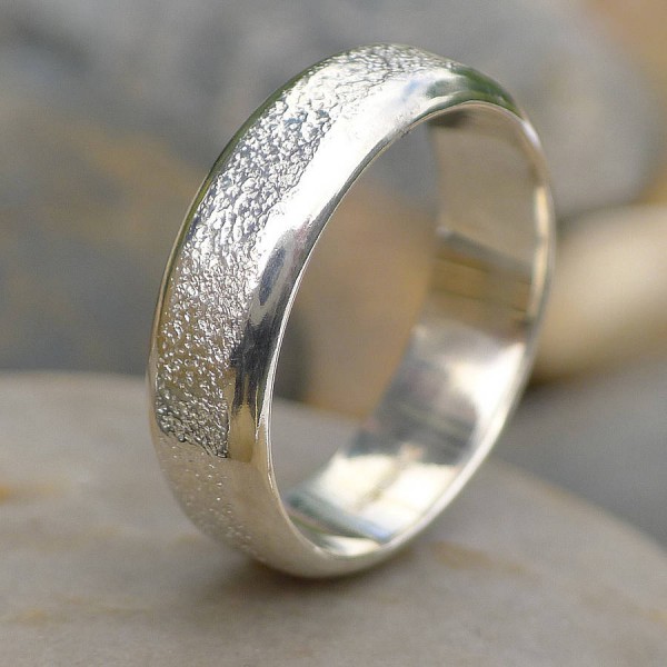 Personalised Mens Ring With Concrete Texture - Handcrafted By Name My Rings™