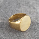 Personalised Mens / Circular Signet Ring - Handcrafted By Name My Rings™